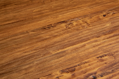 Biscottini Tavolo Country in legno massello di tiglio struttura bianca anticata piano noce. Made in Italy