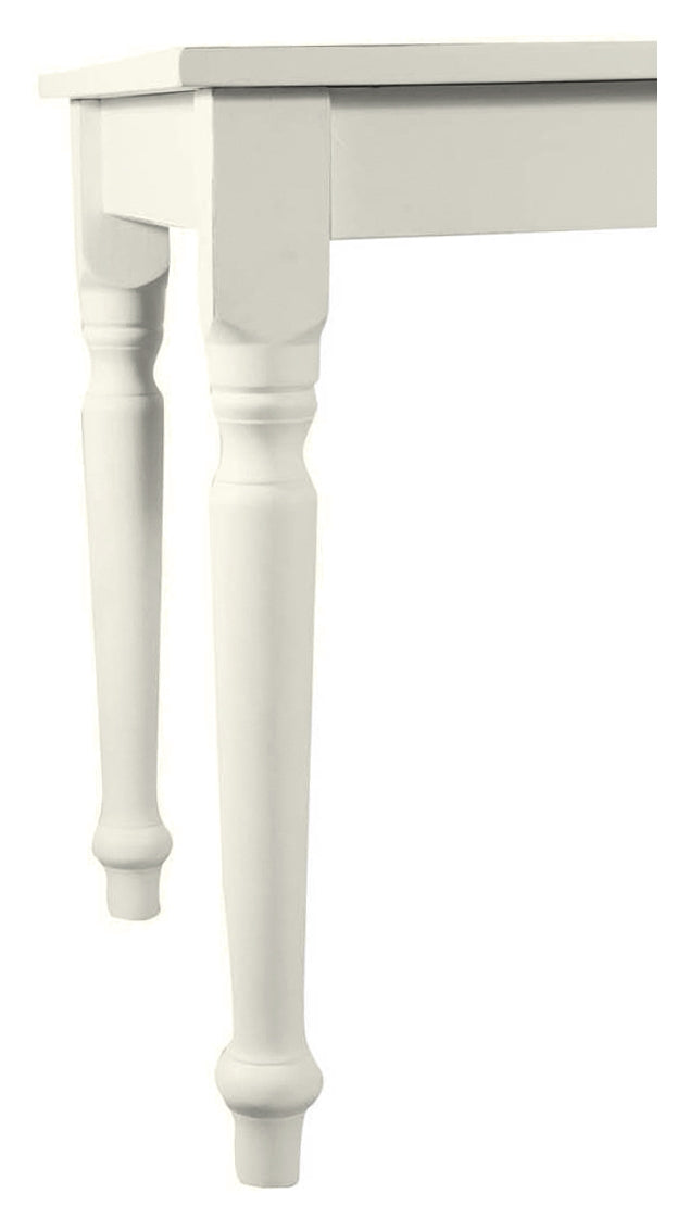 Biscottini Tavolo fisso Country in legno massello di tiglio finitura bianca anticata L80xPR80xH78 cm. Made in Italy