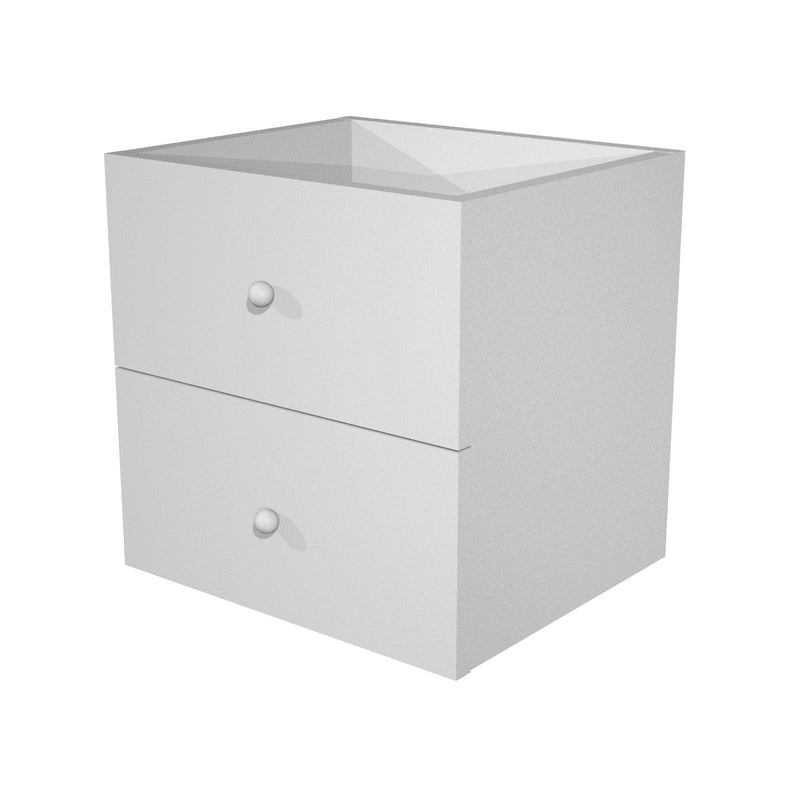 Cassettiera a 2 cassetti in melaminico cm. 32,5x28,8x32,5h