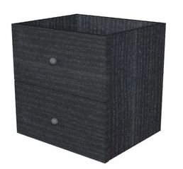 Cassettiera a 2 cassetti in melaminico cm. 32,5x28,8x32,5h