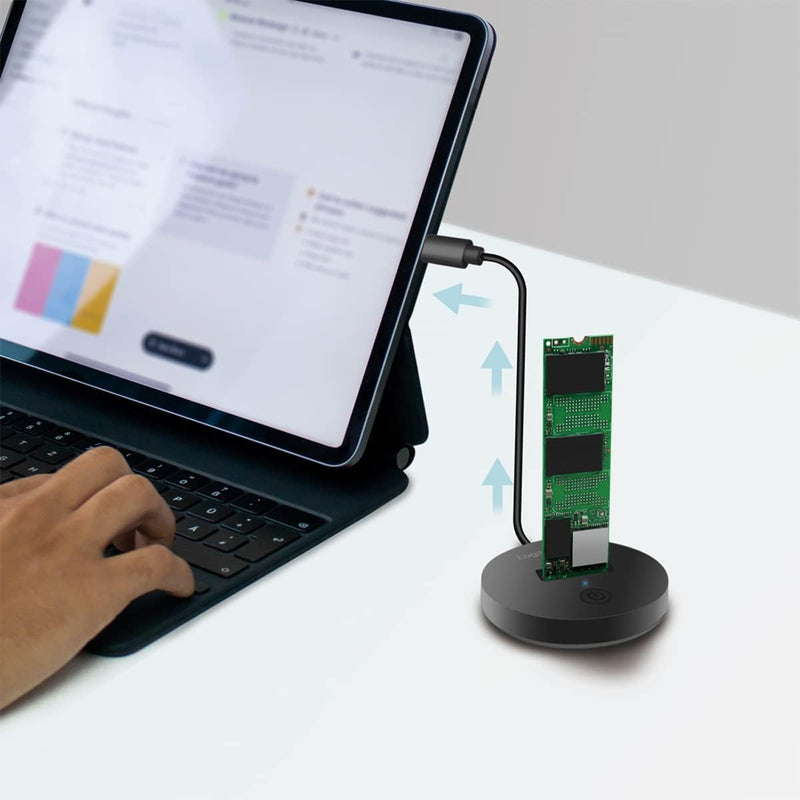 Adattatore USB-C 3.2 Quickport per SSD M.2 NVMe (PCIe) e SATA (NGFF)