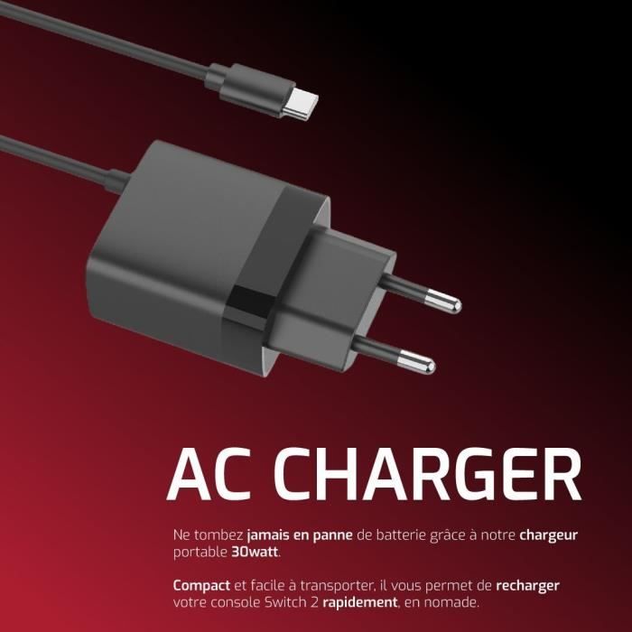 Caricabatterie - ONLAN - Nintendo Switch 2 - Nero