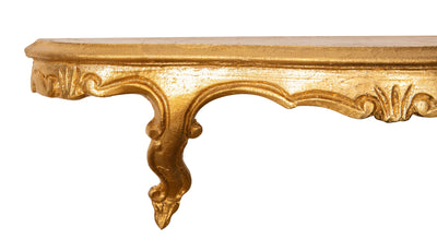 Biscottini MENSOLA A MURO IN LEGNO FINITURA FOGLIA ORO ANTICATO L47XPR13XH14 cm Made in Italy