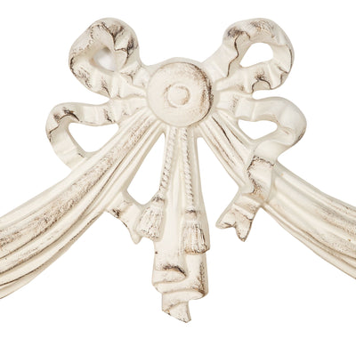 Biscottini SOPRAPORTA IN LEGNO FINITURA BIANCO ANTICATO L136XPR6XH37 cm Made in Italy