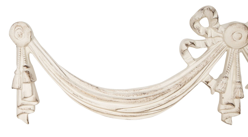 Biscottini SOPRAPORTA IN LEGNO FINITURA BIANCO ANTICATO L136XPR6XH37 cm Made in Italy