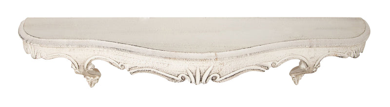 Biscottini MENSOLA A MURO IN LEGNO FINITURA BIANCO ANTICATO L59XPR13XH14 cm Made in Italy