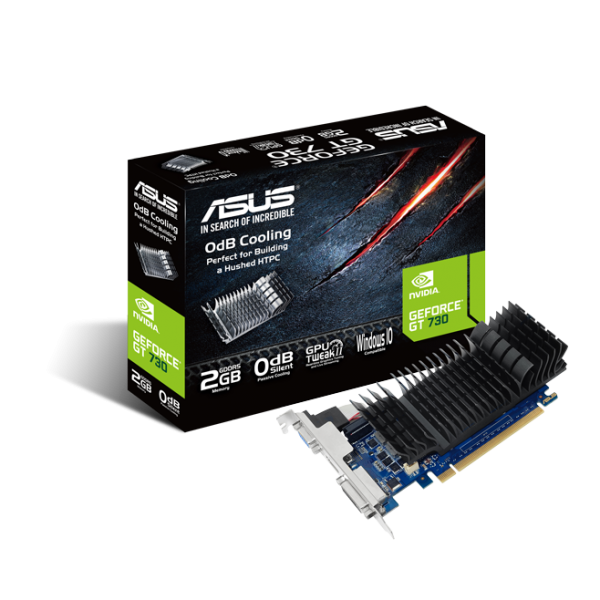 SCHEDA VIDEO ASUS VGA NVIDIA GEFORCE GT730 GT730-SL-2GD5-BRK 2GB GDDR5 VGA DVI HDMI 90YV06N2-M0NA00