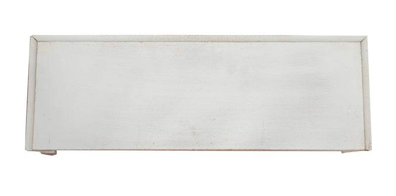 Biscottini MENSOLA A MURO IN LEGNO FINITURA BIANCA ANTICATA L46XPR17XH22 CM MADE IN ITALY