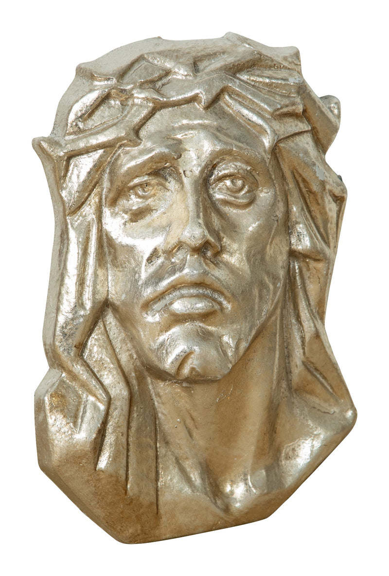 Biscottini DECORO DA PARETE VOLTO CRISTO FINITURA ARGENTO M MADE IN ITALY