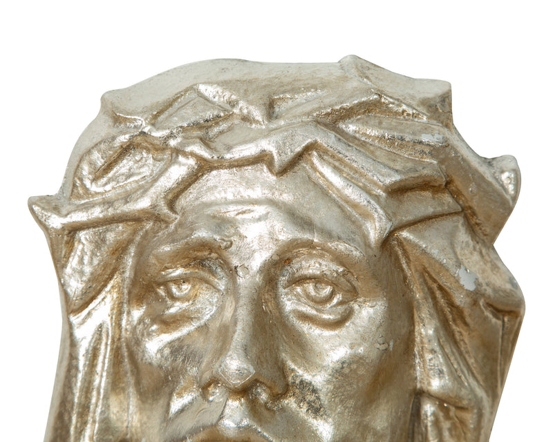 Biscottini DECORO DA PARETE VOLTO CRISTO FINITURA ARGENTO M MADE IN ITALY