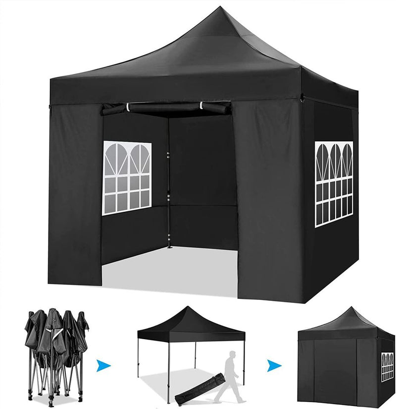 YUEBO Gazebo Professionale Gazebo 3x3 m Pieghevole Impermeabile con 4 Pareti Richiudibile Teles