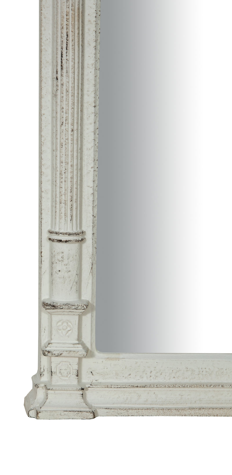 Biscottini SPECCHIERA DA PARETE LEGNO FINITURA BIANCO ANTICATO MADE IN ITALY L45XPR5XH82