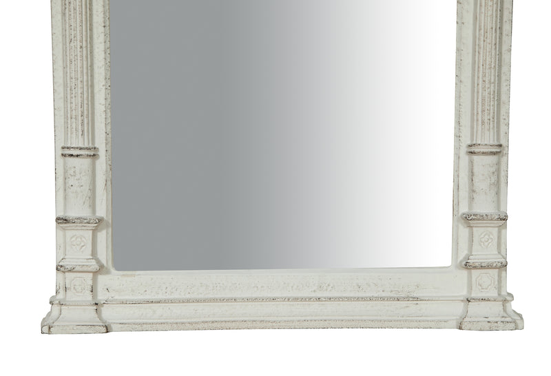 Biscottini SPECCHIERA DA PARETE LEGNO FINITURA BIANCO ANTICATO MADE IN ITALY L45XPR5XH82