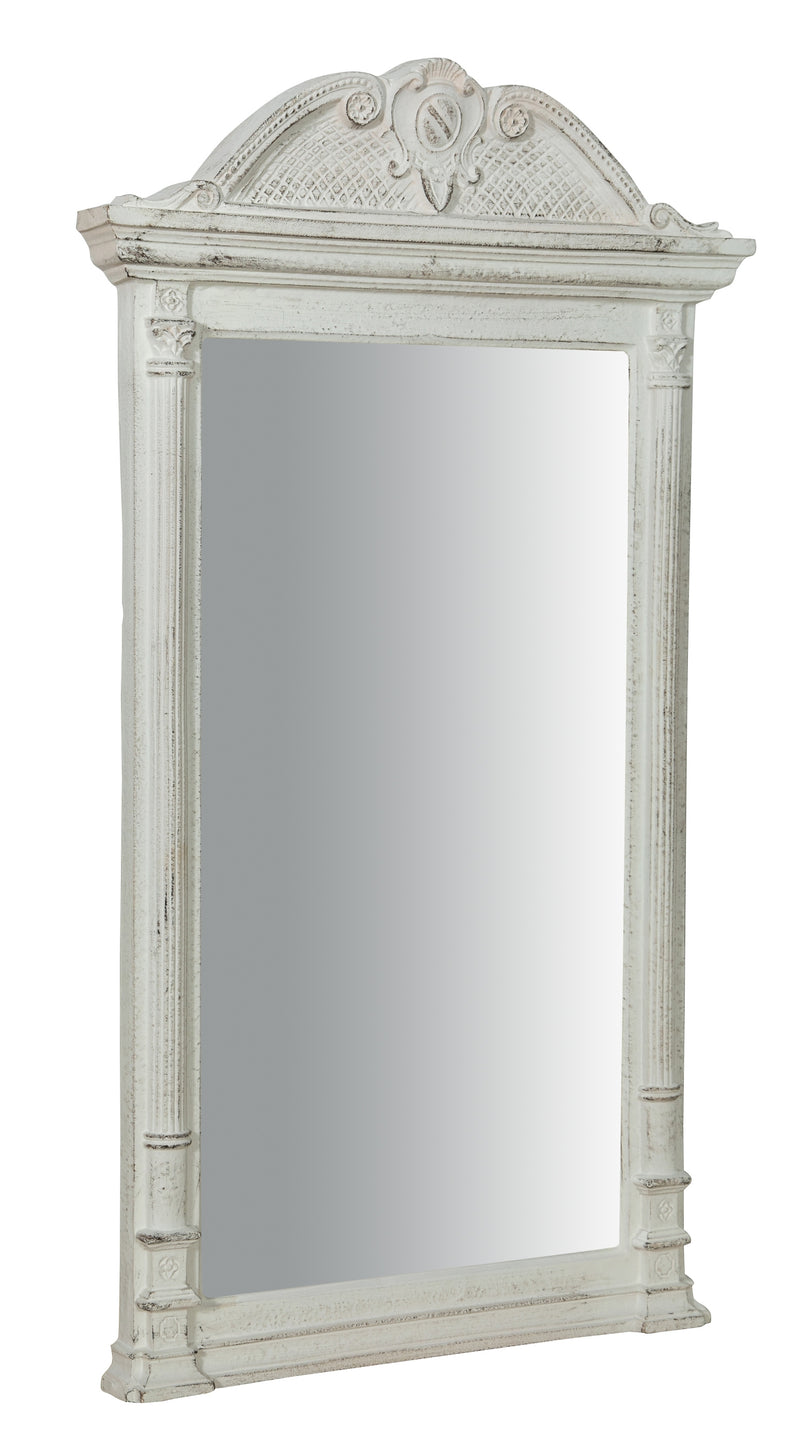 Biscottini SPECCHIERA DA PARETE LEGNO FINITURA BIANCO ANTICATO MADE IN ITALY L45XPR5XH82