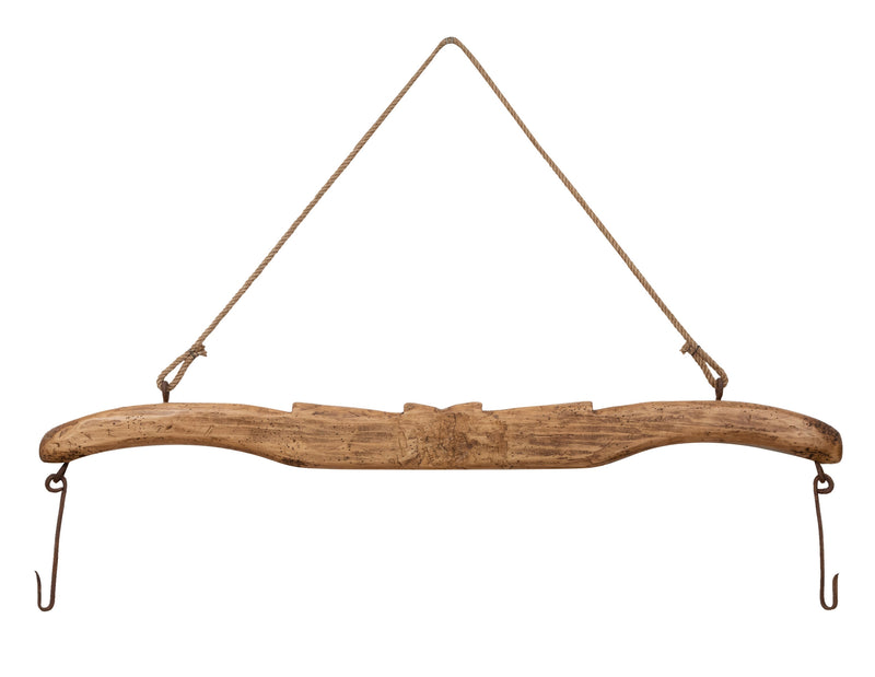 Biscottini Giogo in legno massello di tiglio finitura naturale .Made in Italy dimensioni