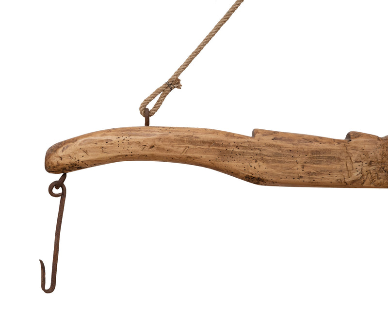 Biscottini Giogo in legno massello di tiglio finitura naturale .Made in Italy dimensioni