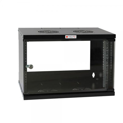 Armadio Rack 19'' a Muro 6U prof. 450 Nero Assemblato