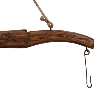 Biscottini Giogo in legno massello di tiglio finitura noce.Made in Italy dimensioni