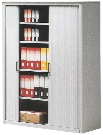 Armadio con porte scorrevoli a serrandina da ufficio operativo cm. 120x45x200h