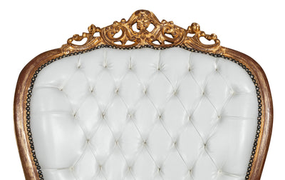 Biscottini POLTRONA A TRONO STILE FRANCESE LUIGI XVI IN LEGNO MASSELLO DI FAGGIO Opulenta,