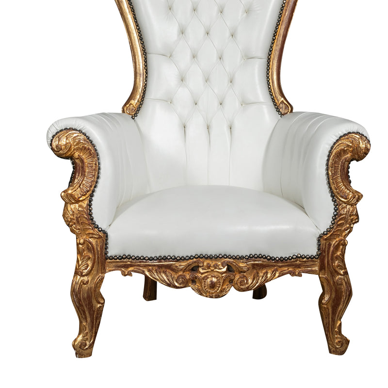 Biscottini POLTRONA A TRONO STILE FRANCESE LUIGI XVI IN LEGNO MASSELLO DI FAGGIO Opulenta,