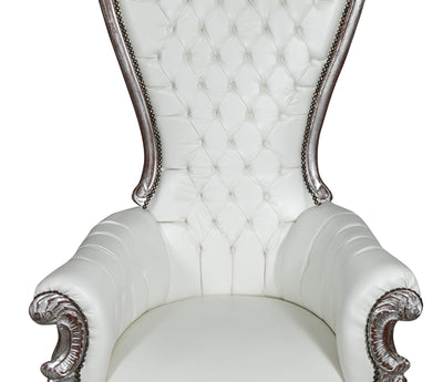 Biscottini POLTRONA A TRONO STILE FRANCESE LUIGI XVI IN LEGNO MASSELLO DI FAGGIO Opulenta,