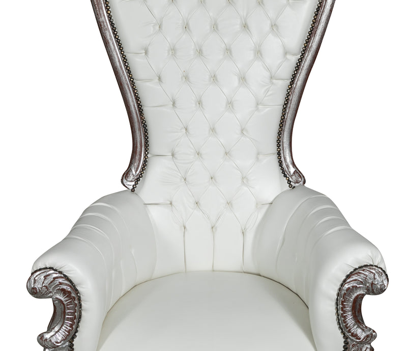 Biscottini POLTRONA A TRONO STILE FRANCESE LUIGI XVI IN LEGNO MASSELLO DI FAGGIO Opulenta,