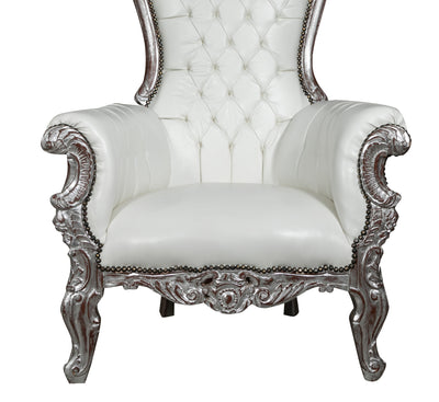 Biscottini POLTRONA A TRONO STILE FRANCESE LUIGI XVI IN LEGNO MASSELLO DI FAGGIO Opulenta,