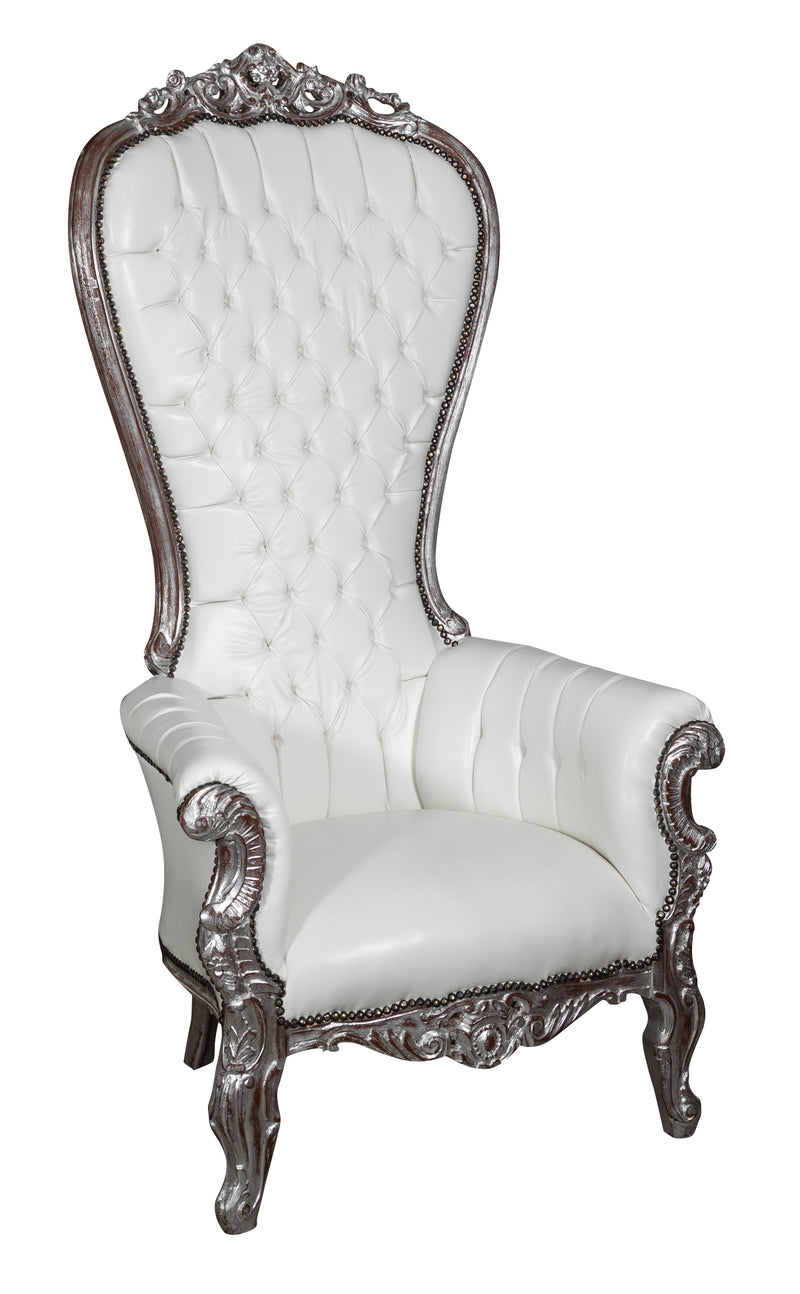 Biscottini POLTRONA A TRONO STILE FRANCESE LUIGI XVI IN LEGNO MASSELLO DI FAGGIO Opulenta,