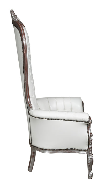 Biscottini POLTRONA A TRONO STILE FRANCESE LUIGI XVI IN LEGNO MASSELLO DI FAGGIO Opulenta,