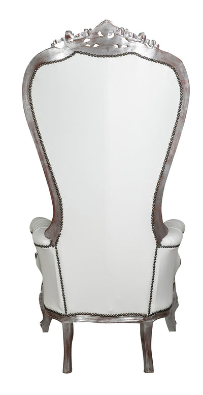 Biscottini POLTRONA A TRONO STILE FRANCESE LUIGI XVI IN LEGNO MASSELLO DI FAGGIO Opulenta,