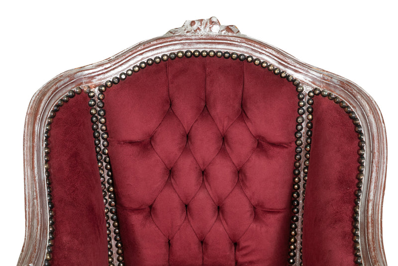 Biscottini POLTRONA STILE FRANCESE LUIGI XVI IN LEGNO MASSELLO DI FAGGIO XVI, faggio,