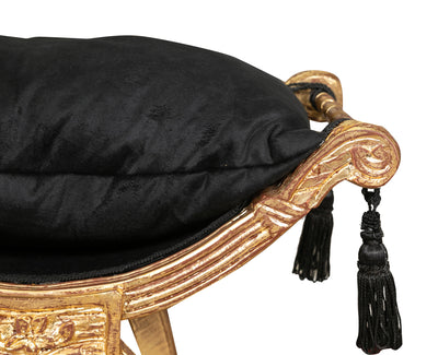 Biscottini PANCHETTA STILE FRANCESE LUIGI XVI IN LEGNO MASSELLO DI FAGGIO faldistorio XVI,