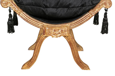 Biscottini PANCHETTA STILE FRANCESE LUIGI XVI IN LEGNO MASSELLO DI FAGGIO faldistorio XVI,