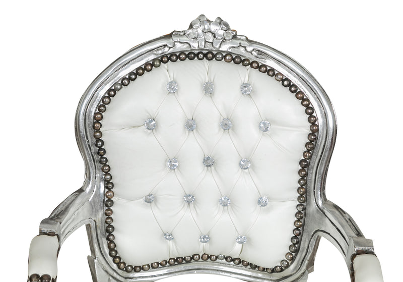 Biscottini POLTRONA DA BAMBINO STILE FRANCESE LUIGI XVI IN LEGNO MASSELLO DI FAGGIO XVI,