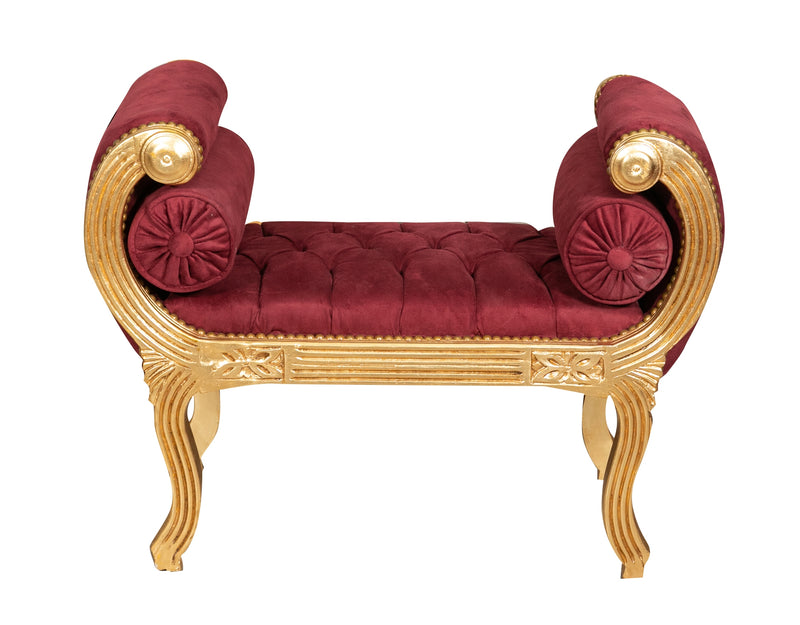 Biscottini PANCHETTA STILE FRANCESE LUIGI XVI IN LEGNO MASSELLO DI FAGGIO