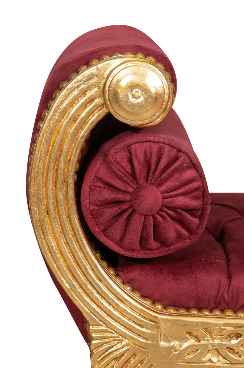 Biscottini PANCHETTA STILE FRANCESE LUIGI XVI IN LEGNO MASSELLO DI FAGGIO