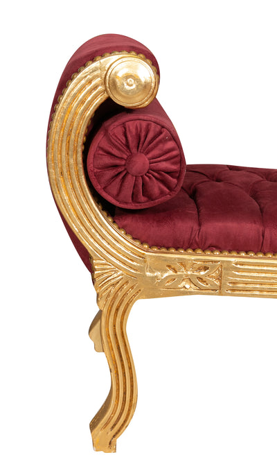 Biscottini PANCHETTA STILE FRANCESE LUIGI XVI IN LEGNO MASSELLO DI FAGGIO