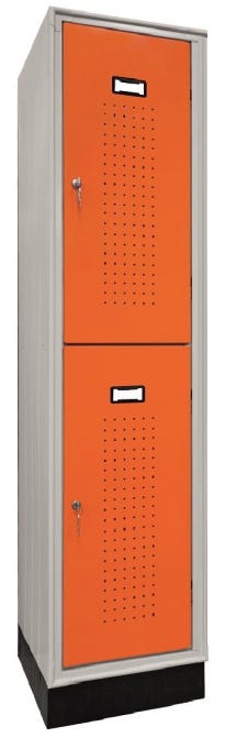 Armadio metallico multispogliatoio a 2 posti cm. 40x50x175h