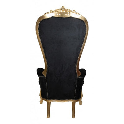 Biscottini Poltrona a trono stile francese Luigi XVI in legno massello di faggio Opulenta,