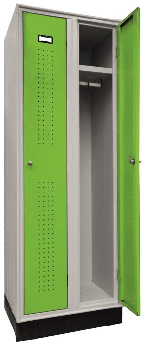 Armadio spogliatoio a 2 vani metallici cm. 60x50x175h