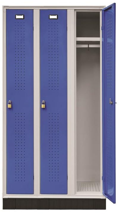 Armadietto spogliatoio in lamiera verniciata a 3 posti cm. 90x50x175h