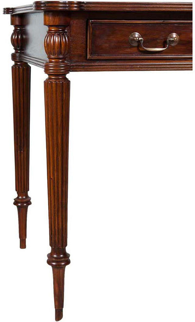 Biscottini Scrivania scrittoio in legno massello di mogano finitura noce 126x65x75 cm