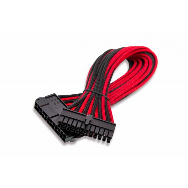 Cavo\Prolunga Sleevato ATX 24Pin Femmina a 24Pin Maschio- 300mm- Nero Rosso