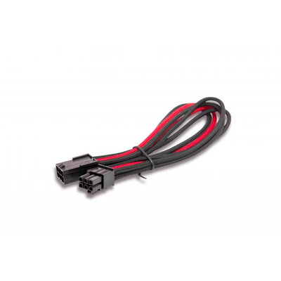 Cavo\Prolunga Sleevato PCIe 6Pin Femmina a 6Pin Maschio- 250mm- Nero Rosso