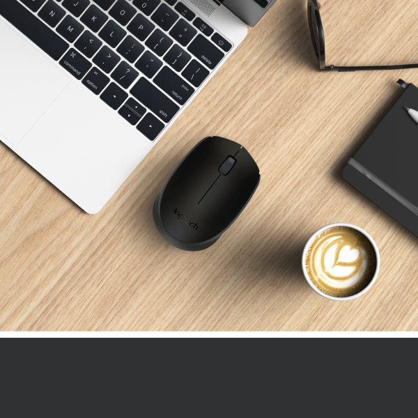 Mouse Wireless Logitech M330 Silent Plus - Mano destra - RF Wireless - Meccanico - 1000 DPI - Nero