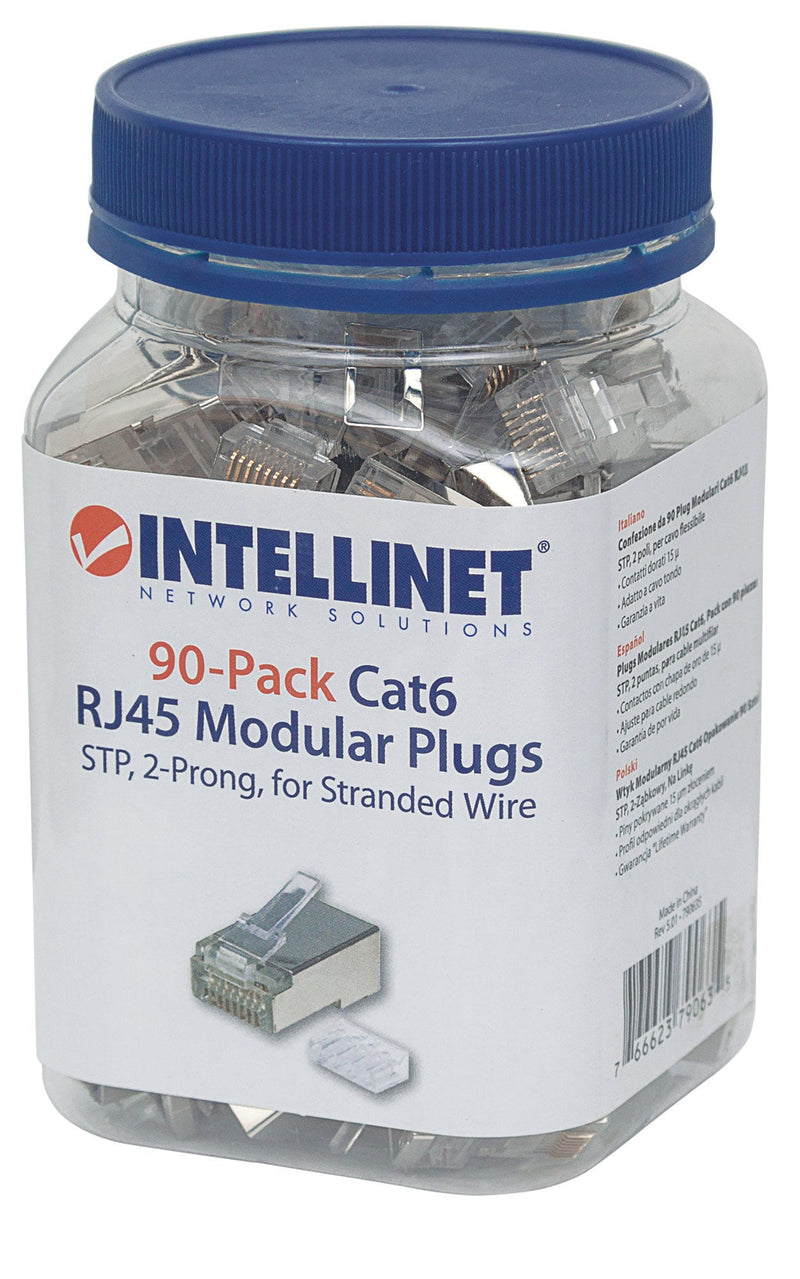 Confezione da 90 Plug Modulari Cat6 RJ45 STP