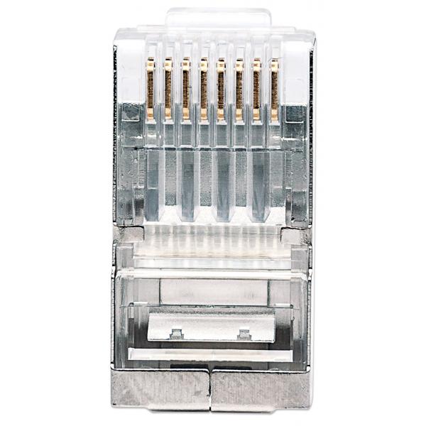 Confezione 100 Plug Modulari Pro Line RJ45 Cat.5e STP