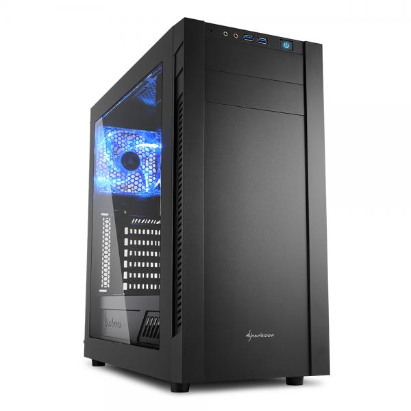 Case Sharkoon S25-W - Atx, Micro Atx - Alimentatore NON presente - 2 porte USB frontali, audio in/out - 2x Ventole 120mm. - Mid Tower ATX