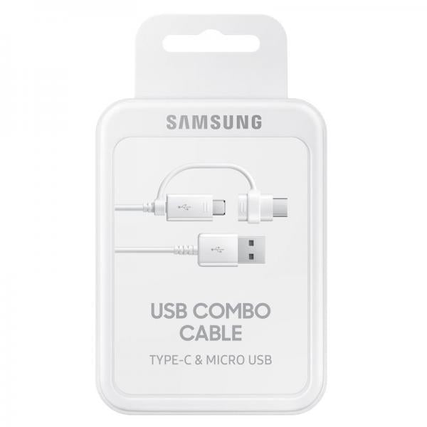 CAVO DATI/CARICA PER SMARTPHONE USB- MICRO USB/TYPE-C 1.5MT SAMSUNG EP-DG930DWEGWW WHITE